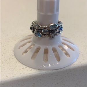 David Yurman 3-cable ring with stones